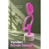Flamingo LED Lamba Pembe Işıklı USB ve Pilli
