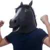Gerçekçi At Kafası Maskesi Siyah Renk