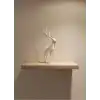 Geyik Figürü Beyaz Modern Salon ve Raf Dekoru