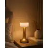 Gold Kare LED Masa Lambası Şarjlı Dimmer Kontrollü Dekoratif Işık