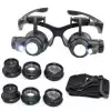 Gözlük Modeli 10x 15x 20x 25x Lens,2led Işıklı,büyüteç