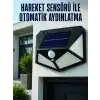 Hareket Sensörlü Güneş Enerjili Duvar Lambası Dış Mekan İçin Güçlü LED Aydınlatma
