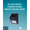 Hareket Sensörlü Solar Lamba | 120° Algılama Açısı, 3-4 Metre Mesafe, Suya Dayanıklı LED