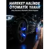 Hareketle Yanan LED Sibop Işığı 4lü Araç Lastik Lambası