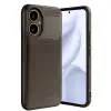 Honor 400 Kılıf Auto Focus Karbon Kapak - Kahverengi