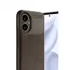 Honor 400 Kılıf Auto Focus Karbon Kapak - Kahverengi