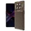 Honor Magic 7 Lite Kılıf Auto Focus Karbon Kapak - Kahverengi