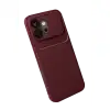 Huawei Honor 600 Auto Focus Karbon Kapak - Bordo