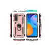 Huawei P Smart 2021 Kılıf Sofya Yüzüklü Silikon Kapak - Rose