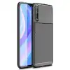 Huawei P Smart S Kılıf Auto Focus Karbon Kapak - Siyah