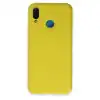 Huawei P20 Lite Kılıf Nano İçi Kadife Silikon - Sarı
