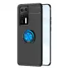 Huawei P40 Kılıf Range Yüzüklü Silikon - Siyah-mavi