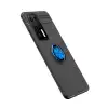 Huawei P40 Kılıf Range Yüzüklü Silikon - Siyah-mavi