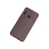 Huawei P40 Lite E Kılıf Auto Focus Karbon Kapak - Kahverengi