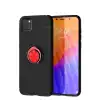 Huawei Y5p Kılıf Range Yüzüklü Silikon - Siyah-kırmızı