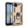 Huawei Y5p Kılıf Sofya Yüzüklü Silikon Kapak - Gold