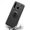 Huawei Y6p Kılıf Range Yüzüklü Silikon - Mavi
