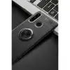 Huawei Y6p Kılıf Range Yüzüklü Silikon - Siyah