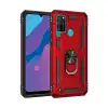 Huawei Y6p Kılıf Sofya Yüzüklü Silikon Kapak - Kırmızı