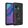 Huawei Y6p Kılıf Sofya Yüzüklü Silikon Kapak - Siyah