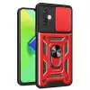 İnfinix Hot 30 4g Kılıf Pars Lens Yüzüklü Silikon - Kırmızı