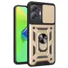 İnfinix Hot 30 5g Kılıf Pars Lens Yüzüklü Silikon - Gold