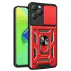 İnfinix Hot 40 Pro Kılıf Pars Lens Yüzüklü Silikon - Kırmızı