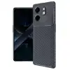 İnfinix Smart 9 Kılıf Auto Focus Karbon Kapak - Lacivert