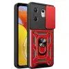 İnfinix Zero 30 4g Kılıf Pars Lens Yüzüklü Silikon - Kırmızı