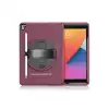 İpad 10.2 (7.nesil) Kılıf Hand Strap Tablet Kılıfı - Mürdüm