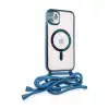 İphone 11 Kılıf Divo Lazer Askılı Magsafe Kapak - Sierra Blue