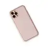 İphone 11 Pro Kılıf Coco Deri Silikon Kapak - Pudra