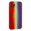 İphone 11 Pro Kılıf Ebruli Lansman Silikon - Kırmızı-mor