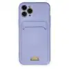 İphone 11 Pro Kılıf Kelvin Kartvizitli Silikon - Lila