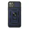 İphone 11 Pro Kılıf Pars Lens Yüzüklü Silikon - Lacivert