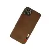 İphone 11 Pro Max Kılıf Loop Deri Silikon - Kahverengi
