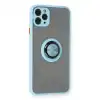 İphone 11 Pro Max Kılıf Montreal Yüzüklü Silikon Kapak - Buz Mavi