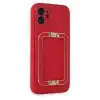 İphone 12 Kılıf Coco Elit Kapak - Kırmızı