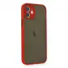 İphone 12 Mini Kılıf Montreal Silikon Kapak - Kırmızı