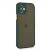 İphone 12 Mini Kılıf Montreal Silikon Kapak - Yeşil
