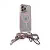 İphone 12 Pro Kılıf Divo Lazer Askılı Magsafe Kapak - Pembe
