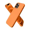 İphone 12 Pro Kılıf First Silikon - Turuncu