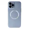 İphone 12 Pro Kılıf Jack Magneticsafe Lens Silikon - Sierra Blue