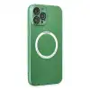 İphone 12 Pro Kılıf Jack Magneticsafe Lens Silikon - Yeşil