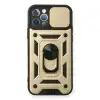 İphone 12 Pro Kılıf Pars Lens Yüzüklü Silikon - Gold
