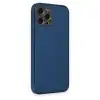 İphone 12 Pro Max Kılıf Coco Deri Silikon Kapak - Açık Mavi