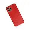 İphone 12 Pro Max Kılıf Coco Karbon Silikon - Kırmızı