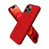 İphone 12 Pro Max Kılıf First Silikon - Koyu Kırmızı