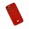 İphone 12 Pro Max Kılıf Kelvin Kartvizitli Silikon - Kırmızı