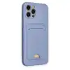 İphone 12 Pro Max Kılıf Kelvin Kartvizitli Silikon - Lila